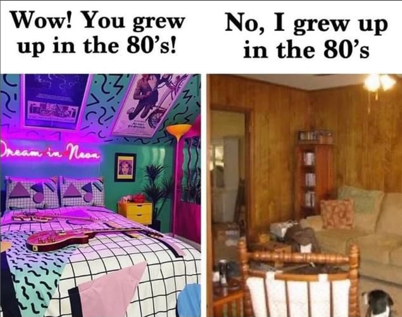Wow! You grew up in the 80's! No, I grew up in the 80's Dream in Neon