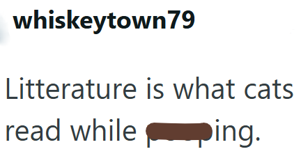 whiskeytown79 Litterature is what cats read while ➡ping.