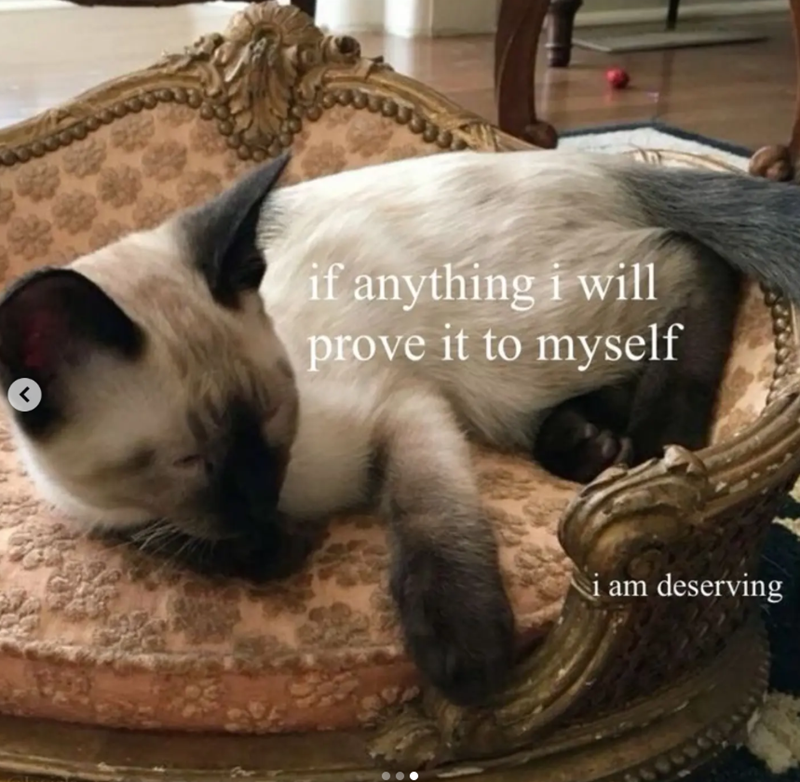 < if anything i will prove it to myself i am deserving