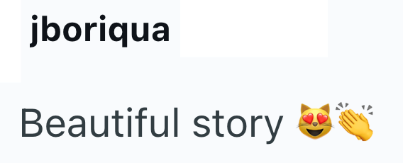 jboriqua Beautiful story