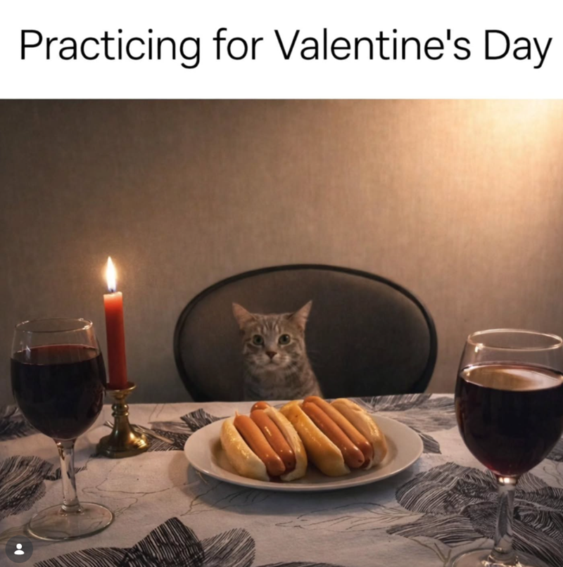 Practicing for Valentine's Day
