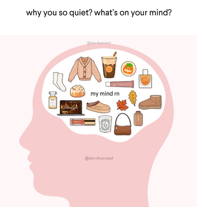 why you so quiet? what's on your mind? @skin.illustrated Gilmor my mind rn MERIT @skin.illustrated