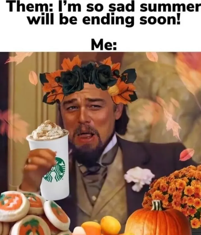 Them: I'm so sad summer will be ending soon! Me: