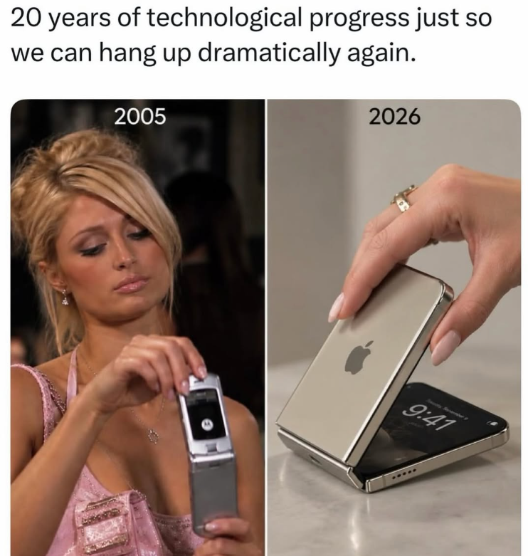 20 years of technological progress just so we can hang up dramatically again. 2005 2026 9:41