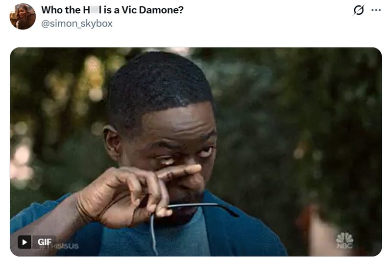 Who the H l is a Vic Damone? @simon_skybox GIF HISISUS NBC ...