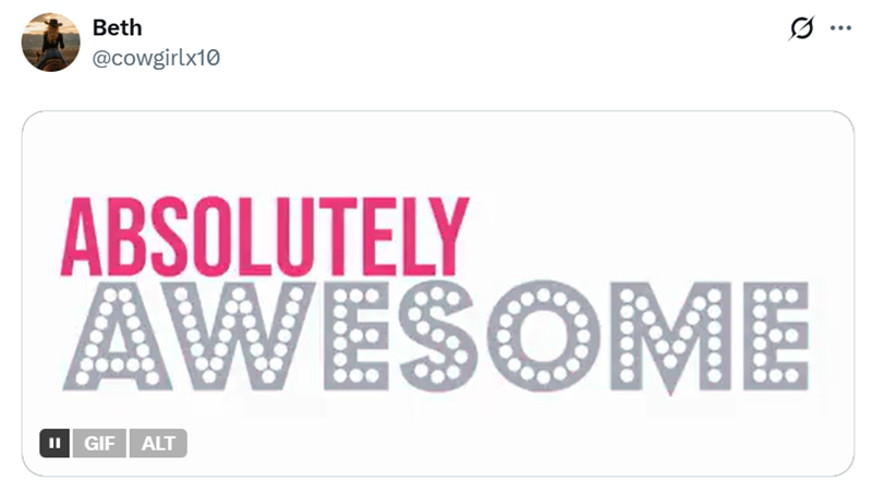 Beth @cowgirlx10 ABSOLUTELY AWESOME II | GIF ALT ...