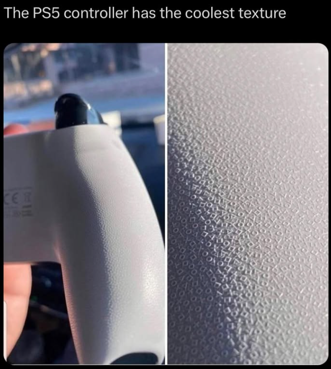 The PS5 controller has the coolest texture CER