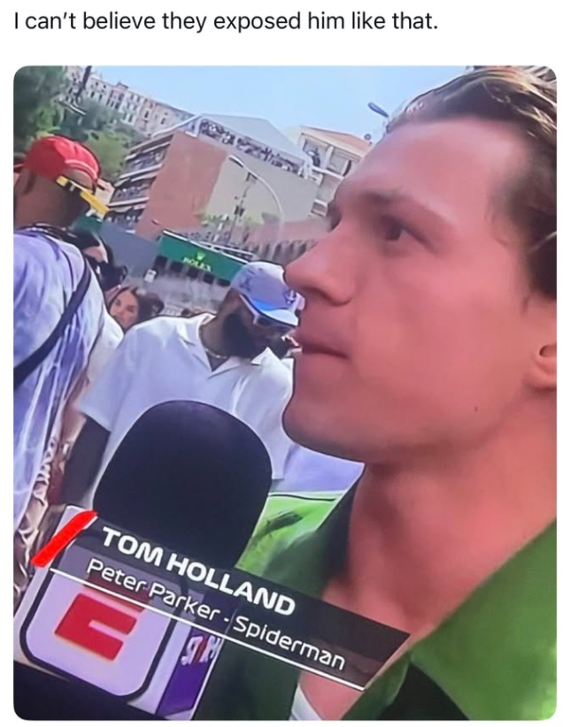 A I can't believe they exposed him like that. HOLEX TOM HOLLAND Peter Parker - Spiderman