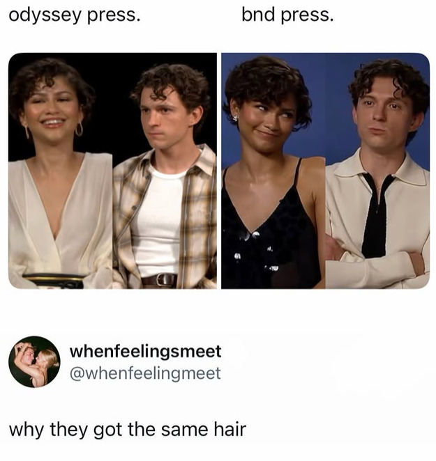 odyssey press. bnd press. whenfeelingsmeet @whenfeelingmeet why they got the same hair