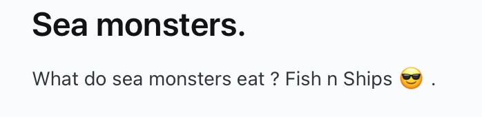 Sea monsters. What do sea monsters eat? Fish n Ships