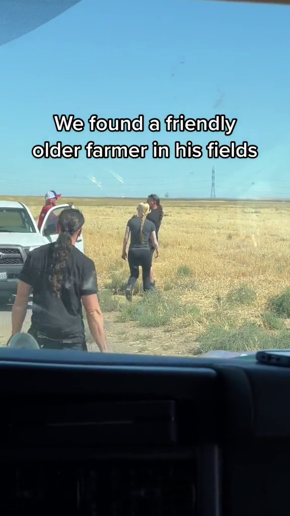 We found a friendly older farmer in his fields