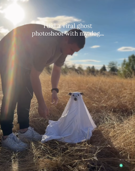 I did a viral ghost photoshoot with my dog...