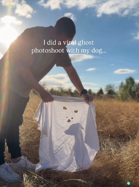 I did a viral ghost photoshoot with my dog...