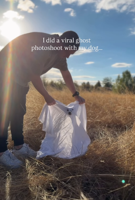 I did a viral ghost photoshoot with my dog...