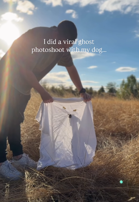 I did a viral ghost photoshoot with my dog...