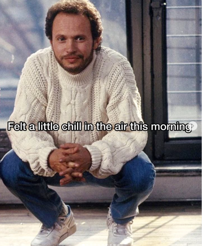 Felt a little chill in the air this morning