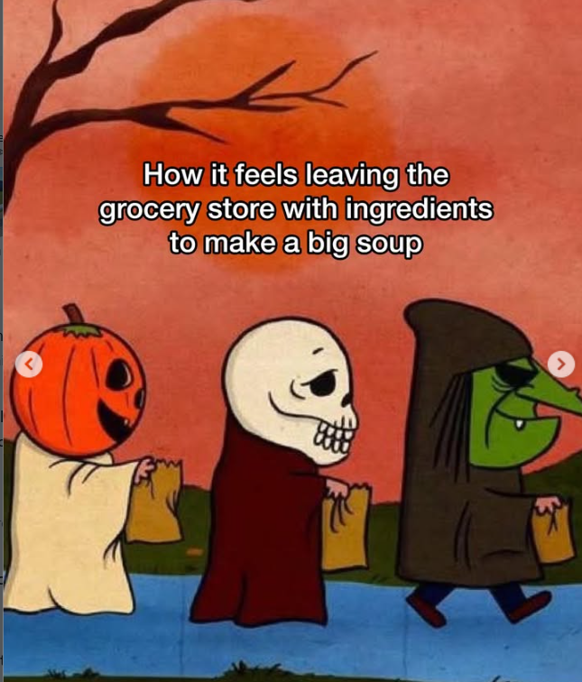 < How it feels leaving the grocery store with ingredients to make a big soup