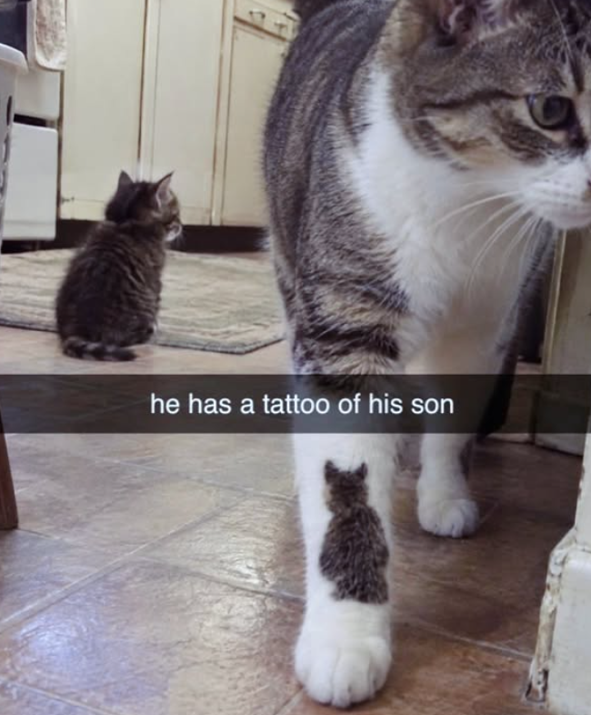 he has a tattoo of his son
