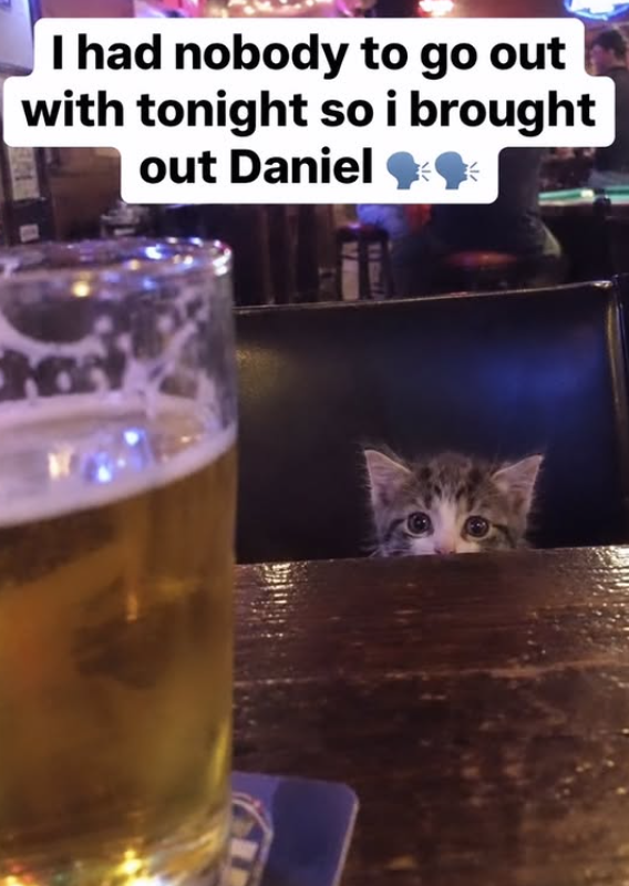 I had nobody to go out with tonight so i brought out Daniel