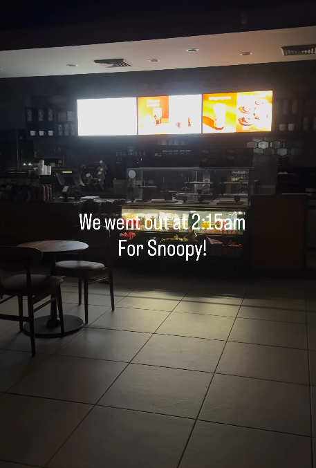 We went out at 2:15am For Snoopy!