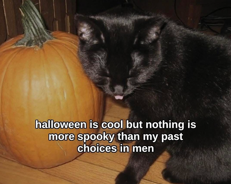 halloween is cool but nothing is more spooky than my past choices in men