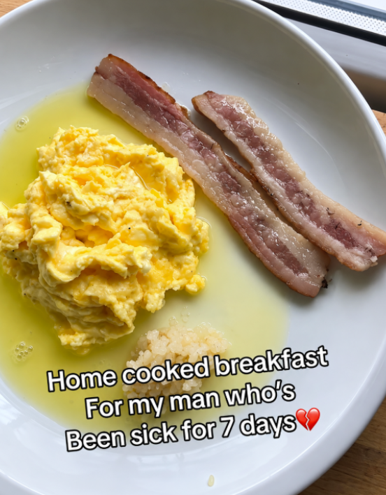 Home cooked breakfast For my man who's Been sick for 7 days
