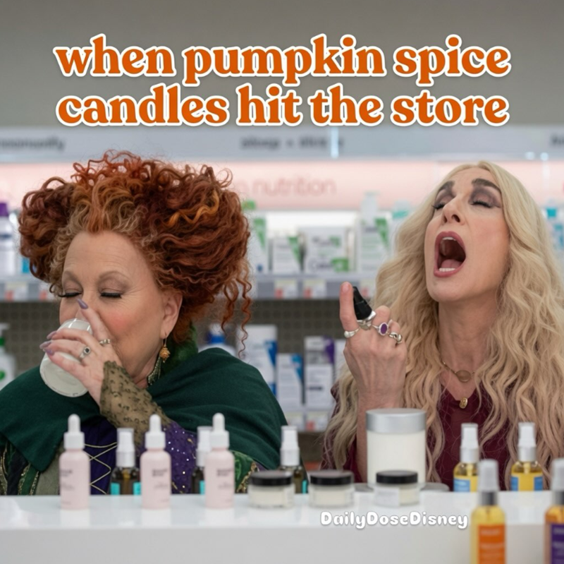 when pumpkin spice candles hit the store nutrition Daily Dose Disney