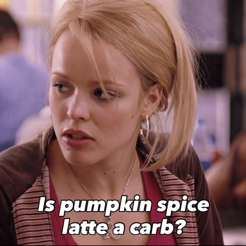 Is pumpkin spice latte a carb?