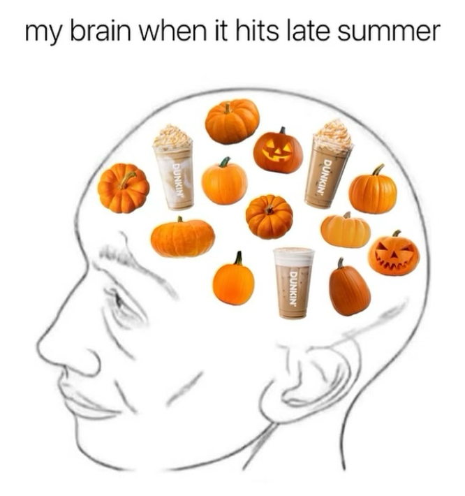 my brain when it hits late summer DUNKIN' DUNKIN' DUNKIN'