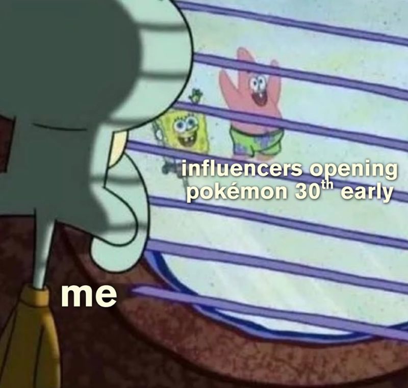 me influencers opening pokémon 30th early