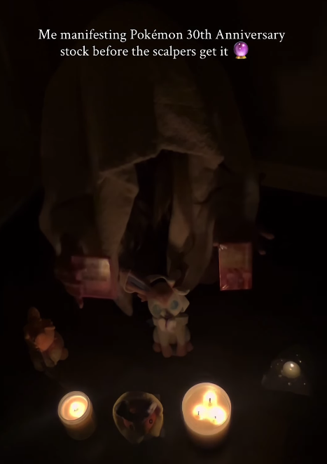 Me manifesting Pokémon 30th Anniversary stock before the scalpers get it