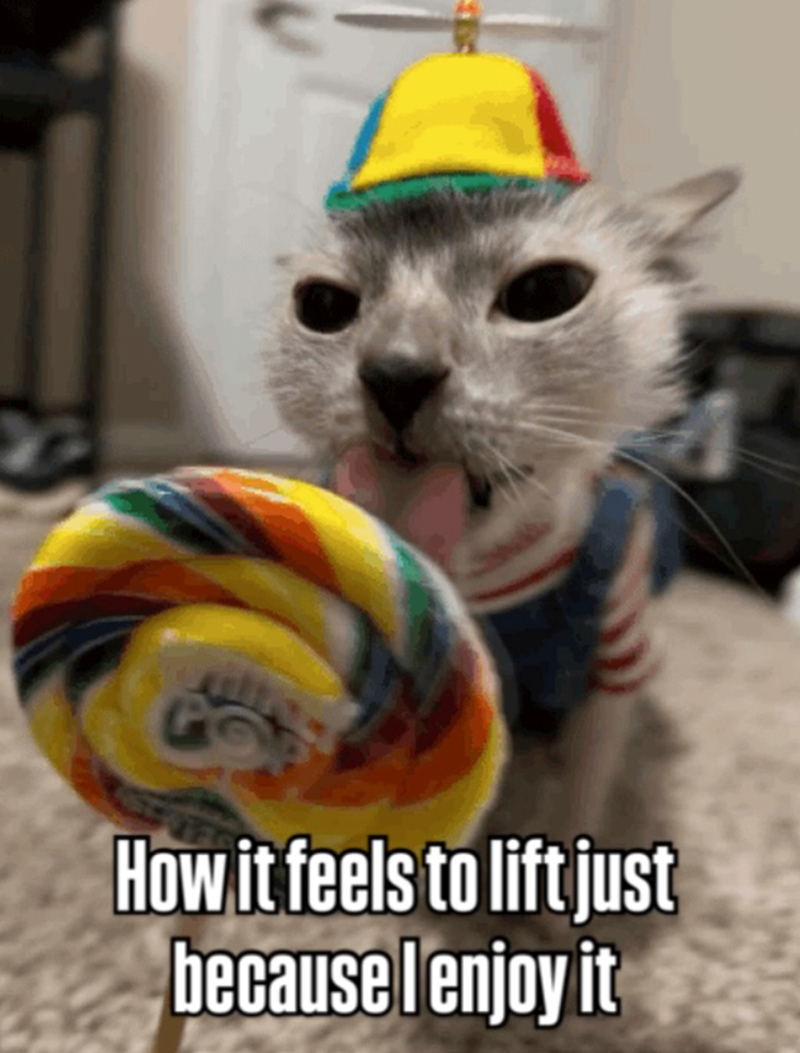 How it feels to lift just because I enjoy it