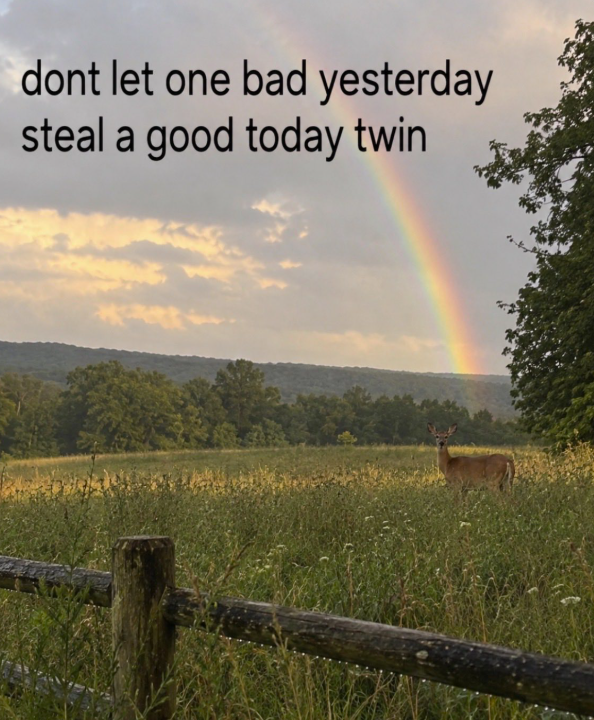 dont let one bad yesterday steal a good today twin