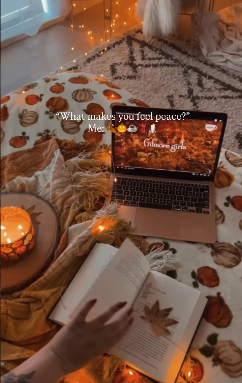"What makes you feel peace?" Me: Gilmore girls