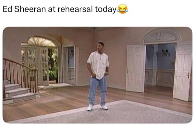Ed Sheeran at rehearsal today!