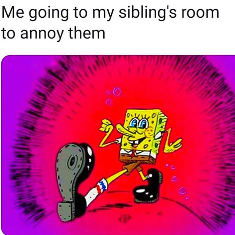 Me going to my sibling's room to annoy them ཧི AA ما O