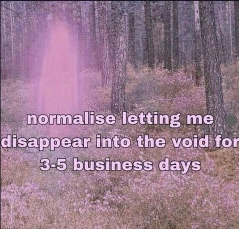 normalise letting me disappear into the void for 3-5 business days