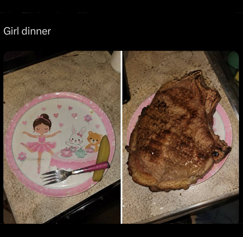 Girl dinner