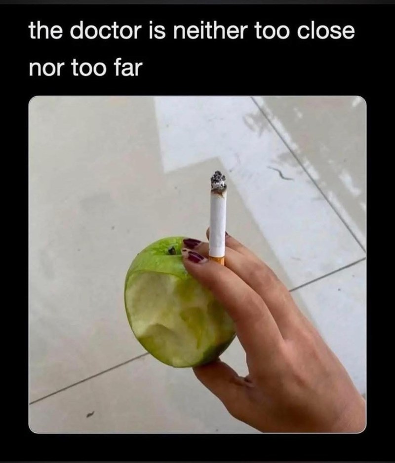 the doctor is neither too close nor too far