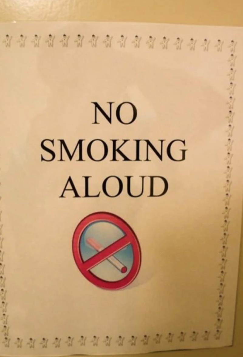 NO SMOKING ALOUD