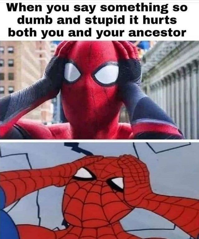 When you say something so dumb and stupid it hurts both you and your ancestor