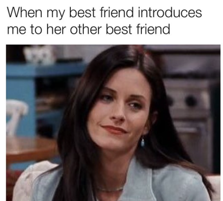When my best friend introduces me to her other best friend
