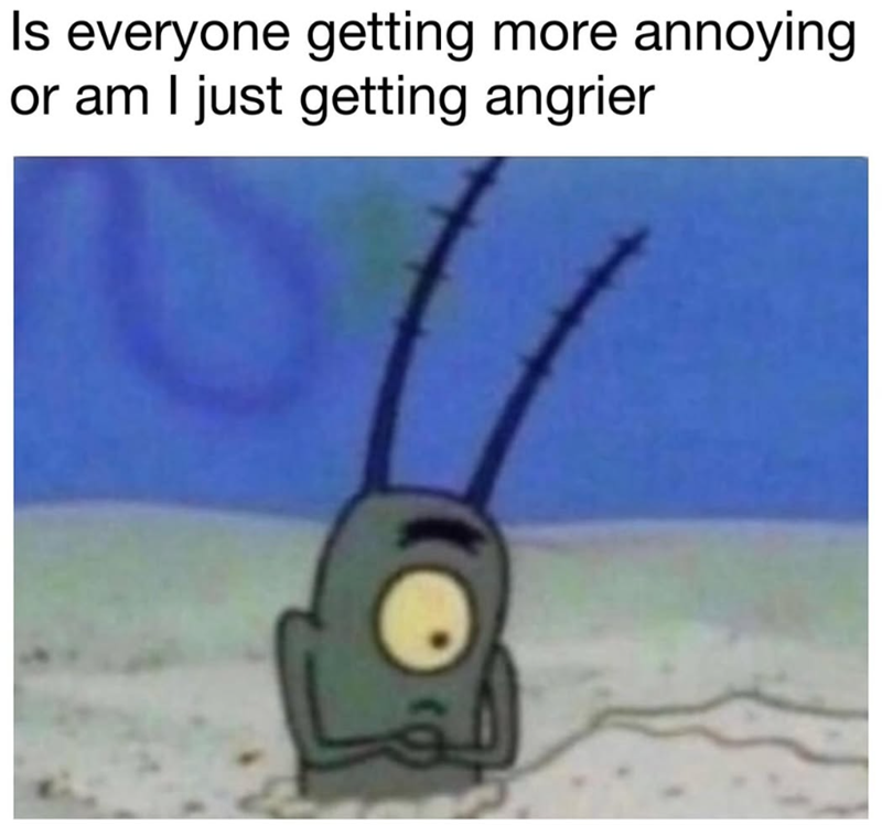 Is everyone getting more annoying or am I just getting angrier