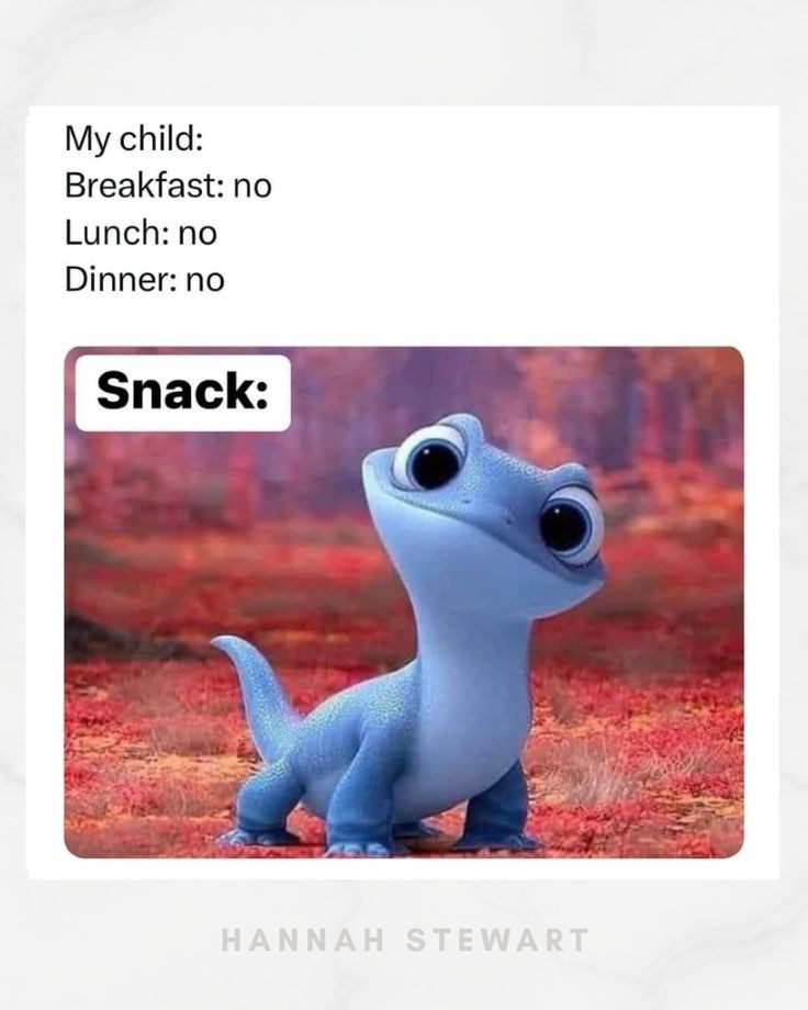 My child: Breakfast: no Lunch: no Dinner: no Snack: HANNAH STEWART