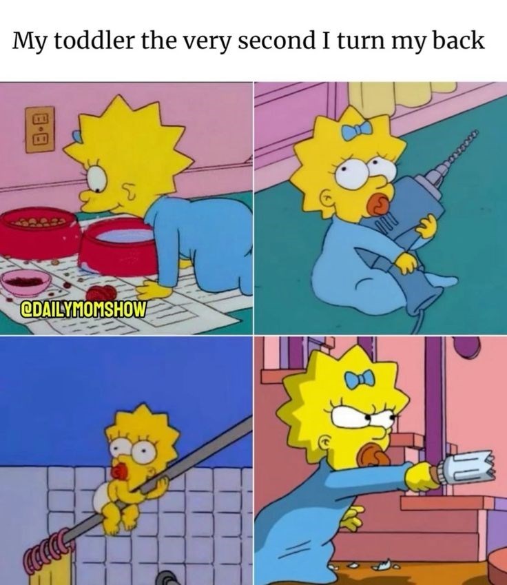 My toddler the very second I turn my back B-B QDAILYMOMSHOW ร