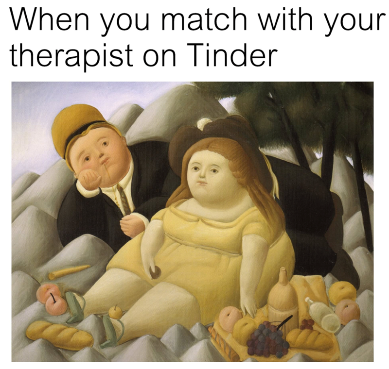 When you match with your therapist on Tinder