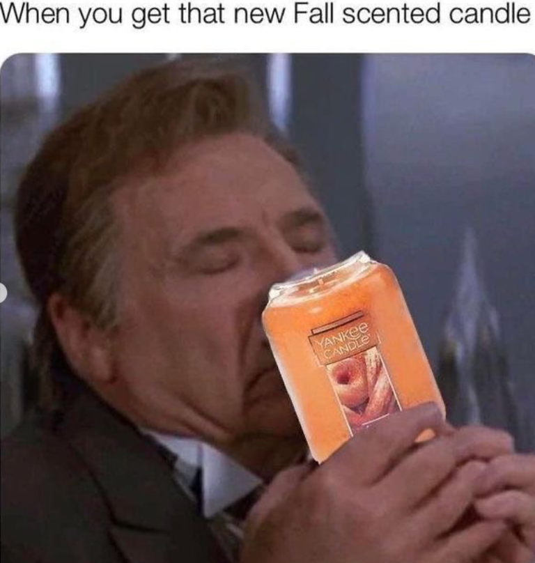 When you get that new Fall scented candle YANKEE CANDLE