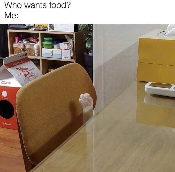 Drink mal Who wants food? Me: GOODING NATUR Sepert