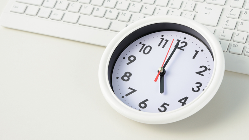 Concept image of end of working hours.
