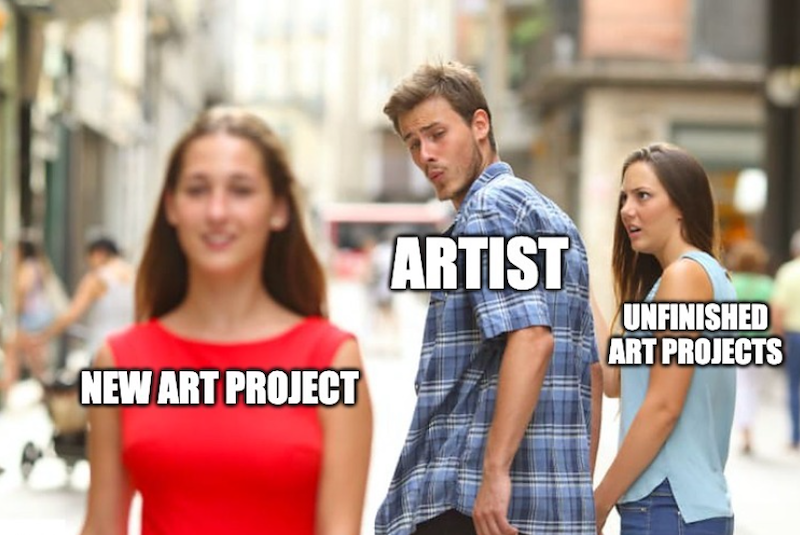 NEW ART PROJECT ARTIST UNFINISHED ART PROJECTS